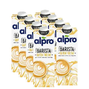 Alpro Barista lait d'avoine sans gluten, 1 l, paquet de 8 pièces