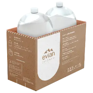 Evian eau minérale 12 bouteilles de 1L en verre consigné - Le Chai Prulière