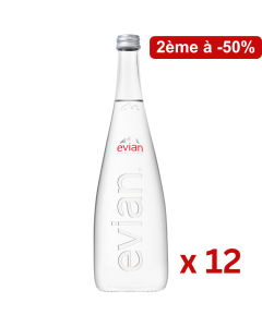Lot de 2 evian Verre 12x75 cL