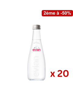 Lot de 2 evian Verre 20x33 cL