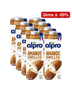 Alpro Boisson Amande Grillée lot de 2 8x1L