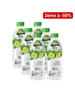 Lot de 2 packs Volvic Essentiel Bio Concombre Menthe & Basilic 6x75cL