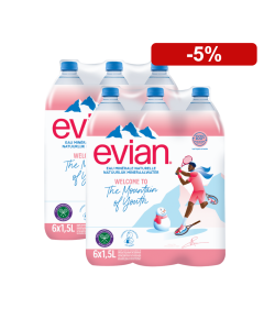 Lot de 2 packs evian 6x1,5L