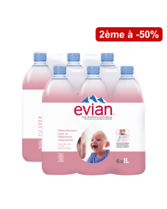 evian lot de 2 packs 6x1L