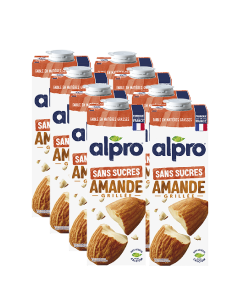 Alpro Boisson Amande Grillée Sans Sucre Lot 8x1L