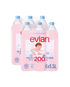 Lot de 2 packs evian 6x1,5L