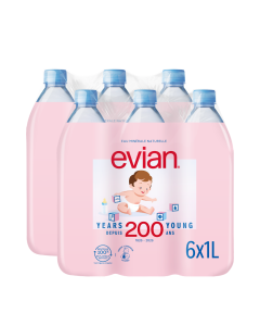 Lot de 2 packs evian 6x1L