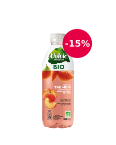 Volvic Infusion Bio Touche de Thé Noir arôme naturel de pêche 6x75cL