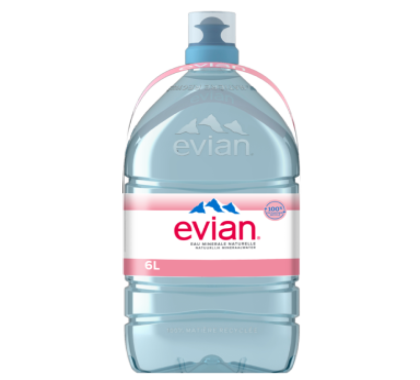 EAU EVIAN - 12 bouteilles de 1 L en verre consigné (consigne de 4